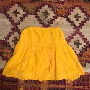 Flowy yellow crop top
